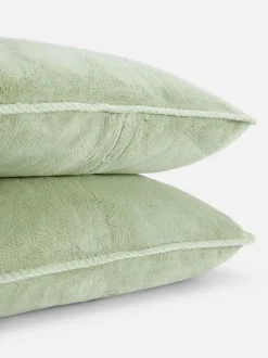 Kwadratowe poduszki ze ściegiem na okrętkę, 2 szt.