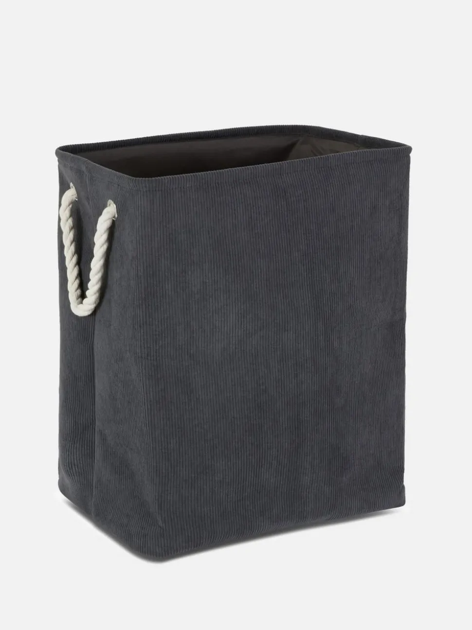 Kwadratowy kosz na pranie ze sztruksu