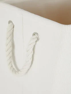 Kwadratowy kosz na pranie ze sztruksu