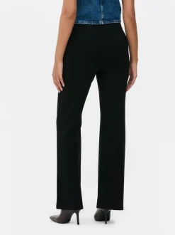 Legginsy z materiału ponte ze średnim stanem