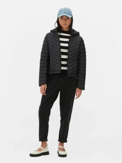 Lekka kurtka puchowa z kapturem