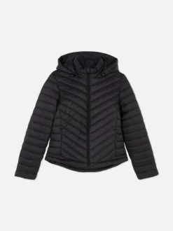 Lekka kurtka puchowa z kapturem