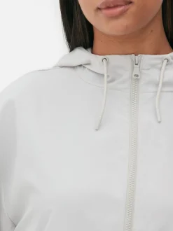 Lekka przeciwdeszczowa parka z kapturem