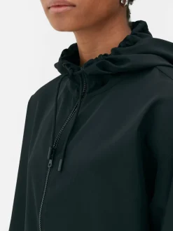 Lekka przeciwdeszczowa parka z kapturem