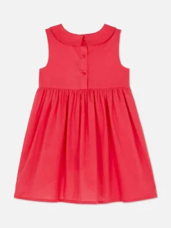 Letnia sukienka bez rękawów z kołnierzykiem