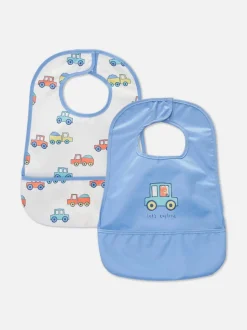 Śliniaki dla noworodków z samochodzikami, 2 szt.