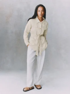 Lniana kurtka koszulowa The Edit