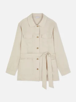 Lniana kurtka koszulowa The Edit