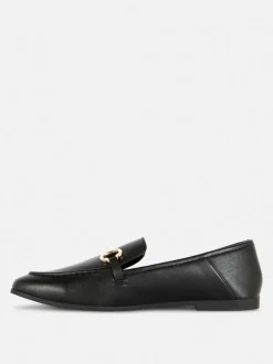 Loafersy ze sztucznej skóry z klamrą