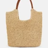 Luźna słomkowa torba shopper Paula Echevarría