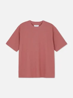 Luźny T-Shirt z teksturowanej dzianiny
