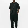 Luźny T-shirt z tkaniny seersucker