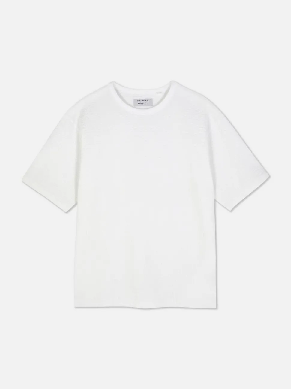 Luźny T-shirt z tkaniny seersucker