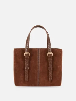 Mała torba shopper typu bucket ze sztucznej skóry