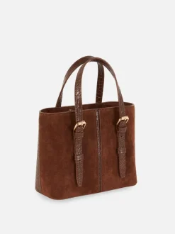 Mała torba shopper typu bucket ze sztucznej skóry