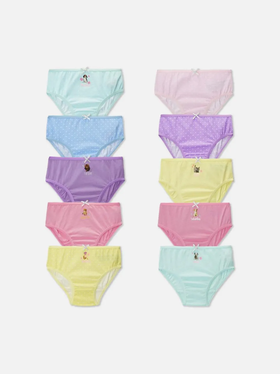 Majtki z motywem psów, 10 par