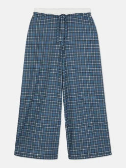 Marszczone spodnie w kratę