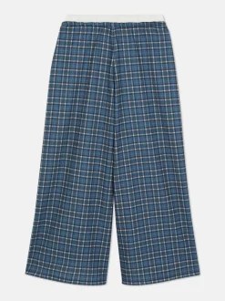 Marszczone spodnie w kratę
