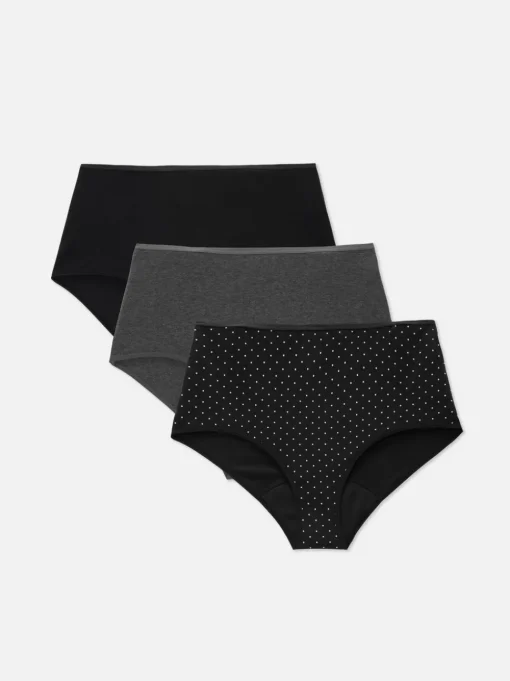 Menstruacyjne figi z wysokim stanem, 3 pary