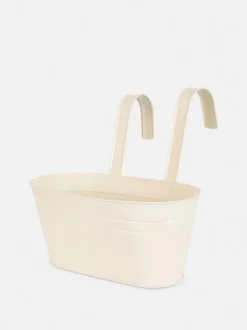 Metalowa wisząca doniczka z długim uchwytem