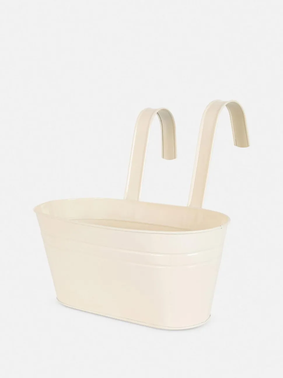 Metalowa wisząca doniczka z długim uchwytem