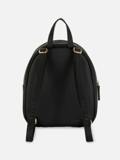 Mini plecak ze sztucznej skóry