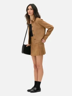 Minispódniczka ze sztucznego zamszu