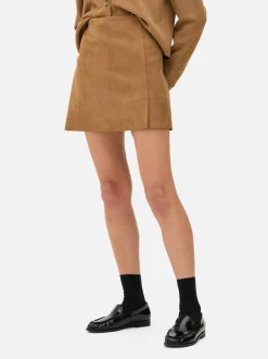 Minispódniczka ze sztucznego zamszu