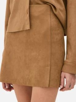 Minispódniczka ze sztucznego zamszu