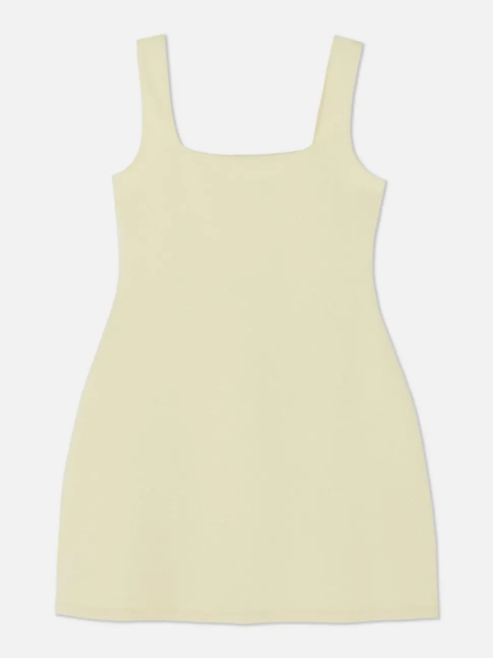 Minisukienka na ramiączkach z kwadratowym dekoltem