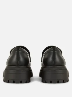 Mokasyny na grubej platformie