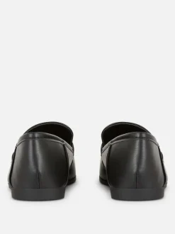 Mokasyny z wędzidłem ze sztucznej skóry