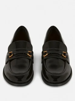 Mokasyny ze sztucznej skóry ze sprzączkami