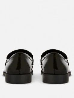 Mokasyny ze sztucznej skóry ze sprzączkami