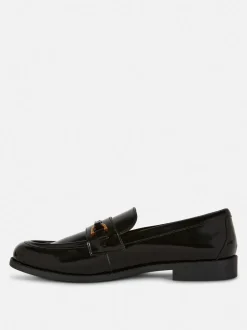 Mokasyny ze sztucznej skóry ze sprzączkami