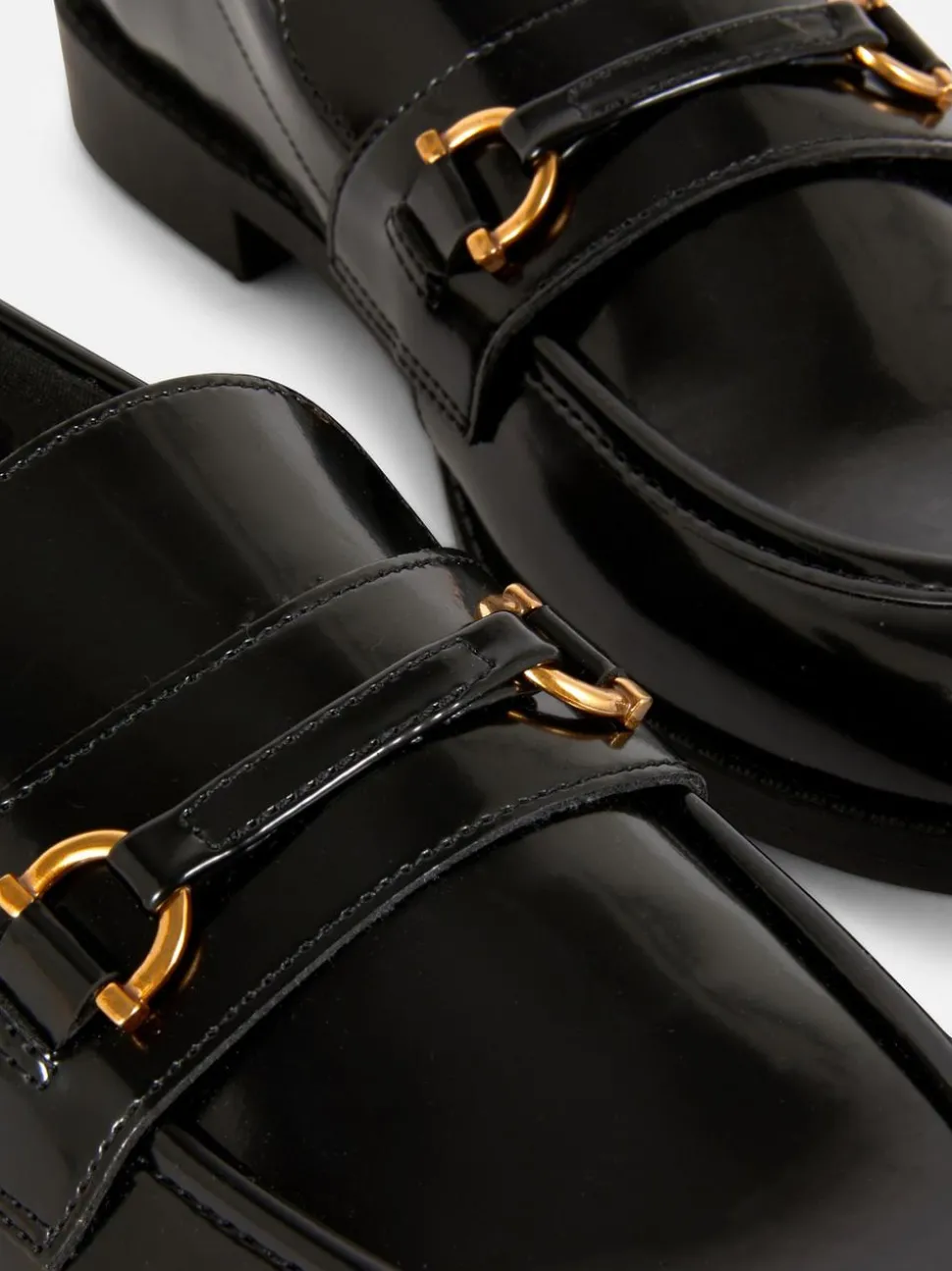 Mokasyny ze sztucznej skóry ze sprzączkami