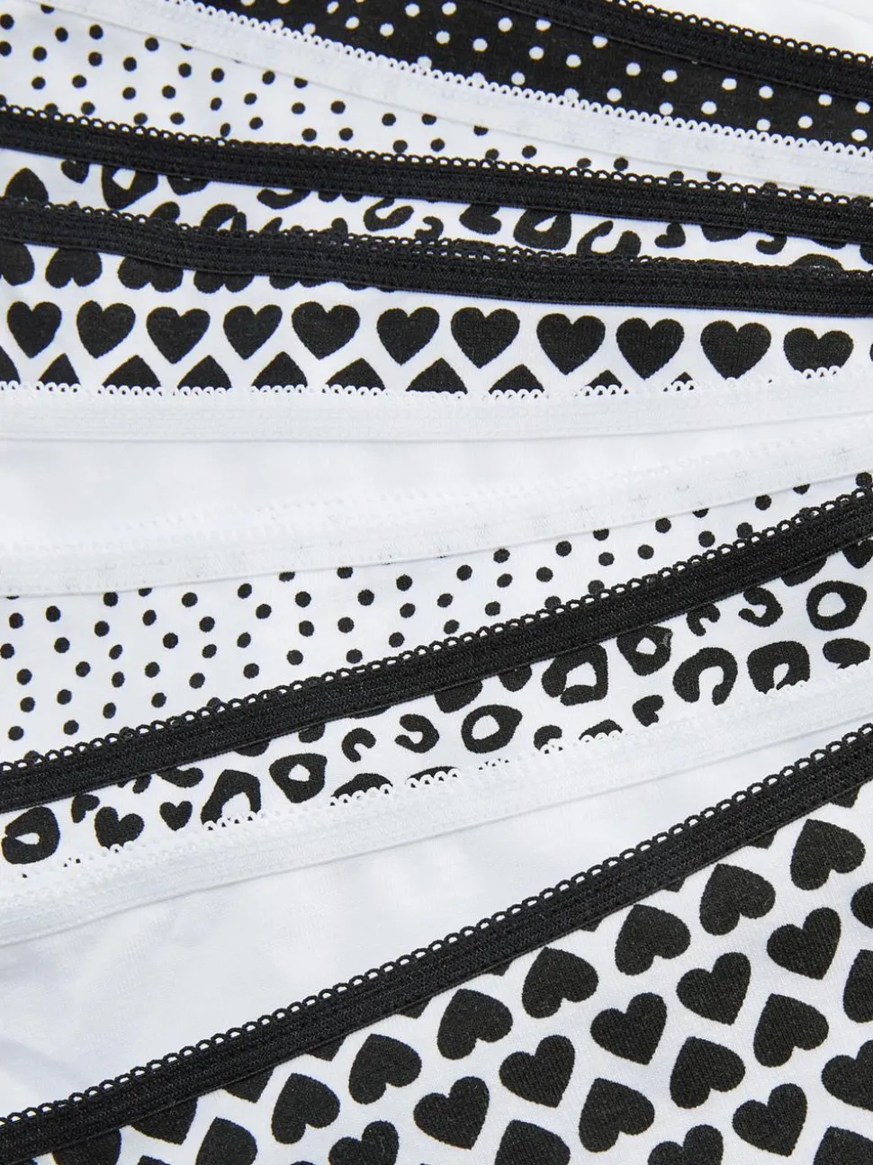 Monochromatyczne krótkie figi, 10 par