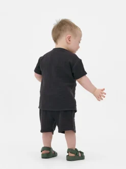 Muślinowy komplet z koszulą i szortami