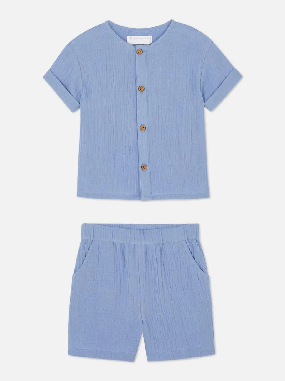 Muślinowy komplet z koszulą i szortami