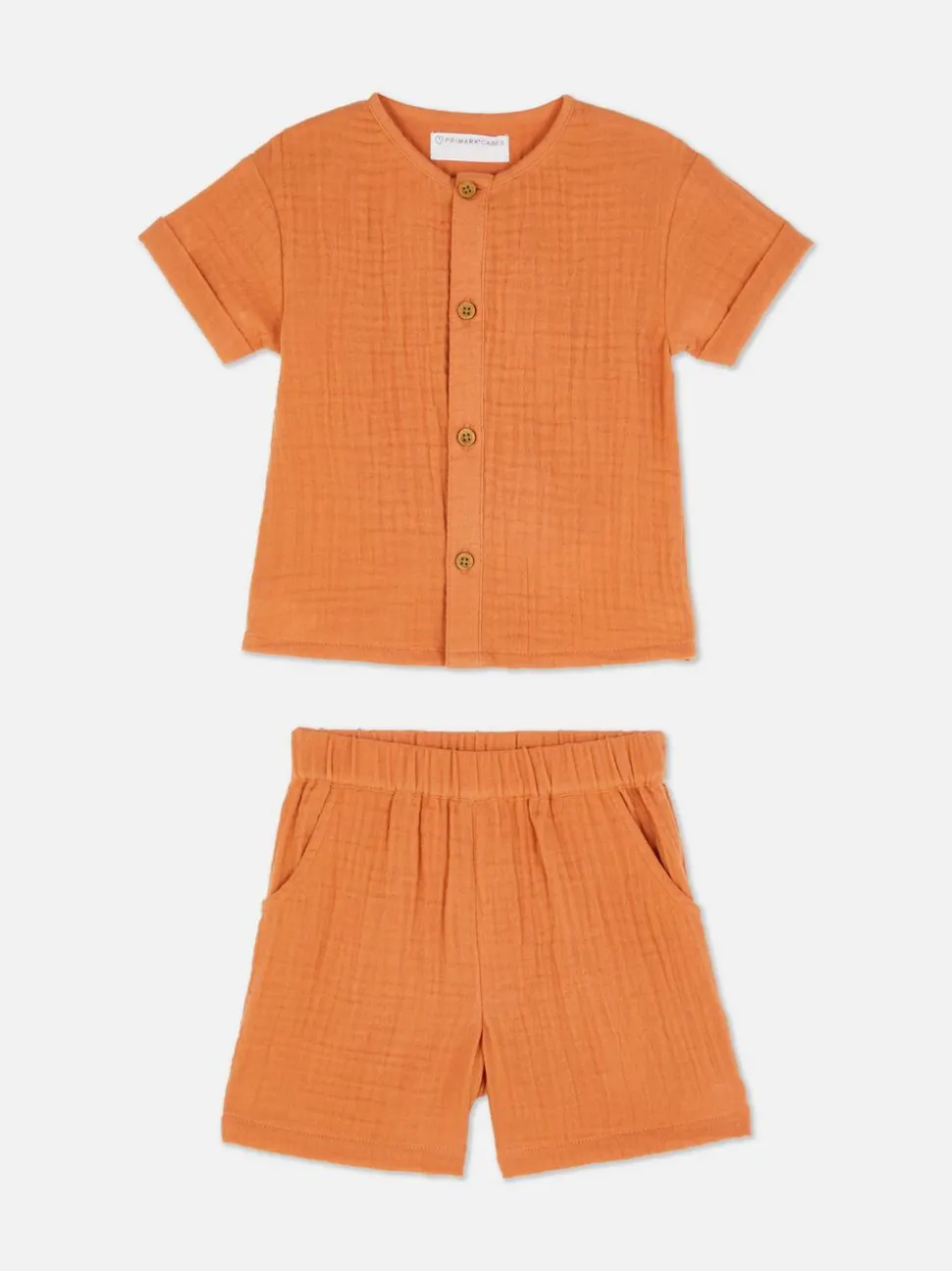 Muślinowy komplet z koszulą i szortami