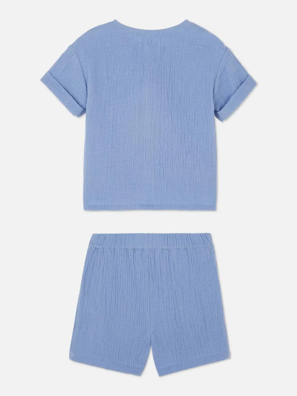 Muślinowy komplet z koszulą i szortami