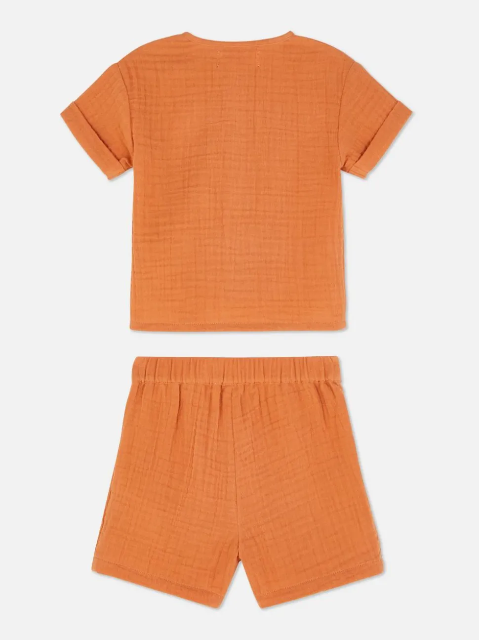 Muślinowy komplet z koszulą i szortami