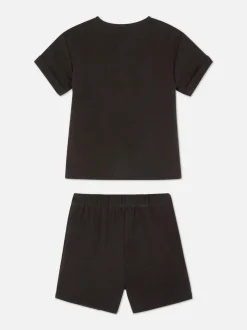 Muślinowy komplet z koszulą i szortami