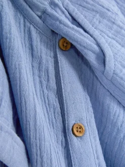 Muślinowy komplet z koszulą i szortami