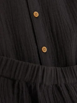 Muślinowy komplet z koszulą i szortami