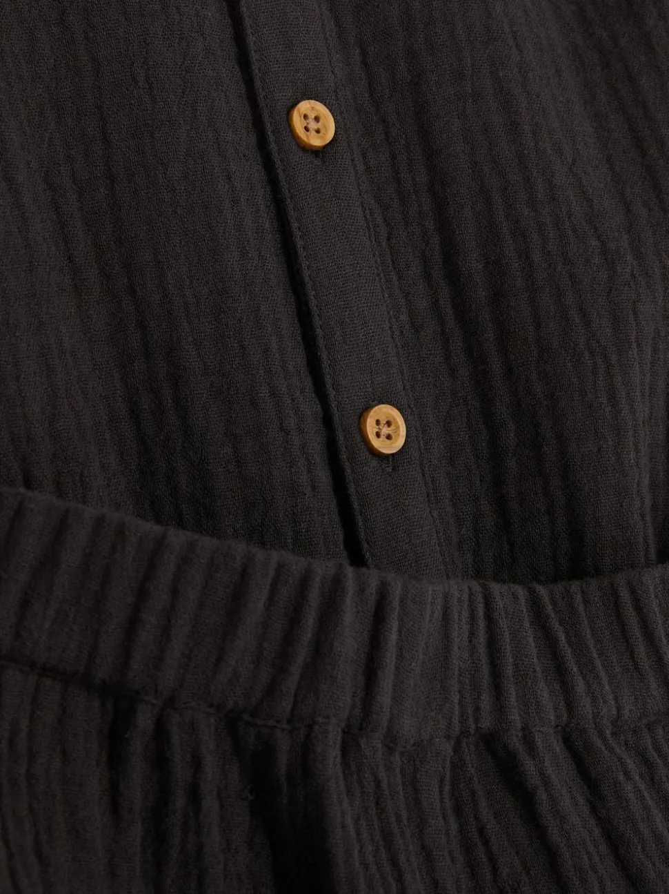 Muślinowy komplet z koszulą i szortami