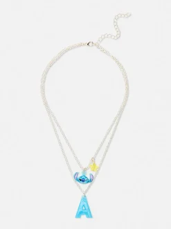 Naszyjnik z inicjałem i podwójnym łańcuchem, Disney