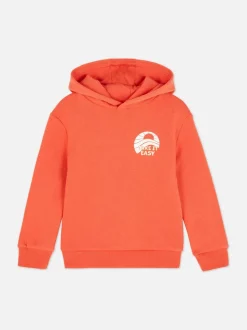 Nierozpinana bluza z kapturem i nadrukiem