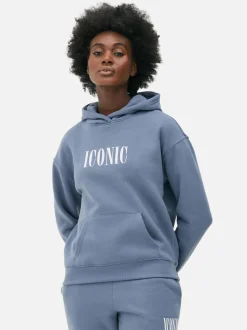 Nierozpinana bluza z kapturem i nadrukiem