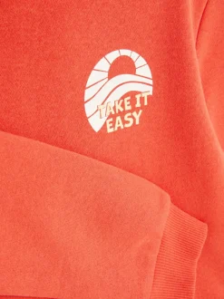 Nierozpinana bluza z kapturem i nadrukiem